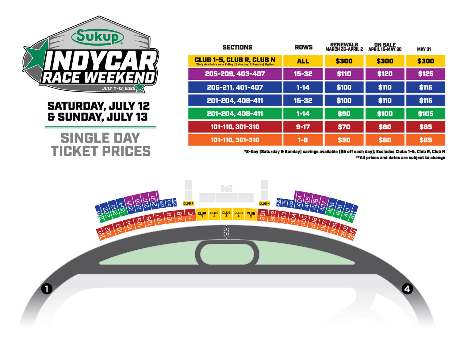 2025 Ticket Price Map