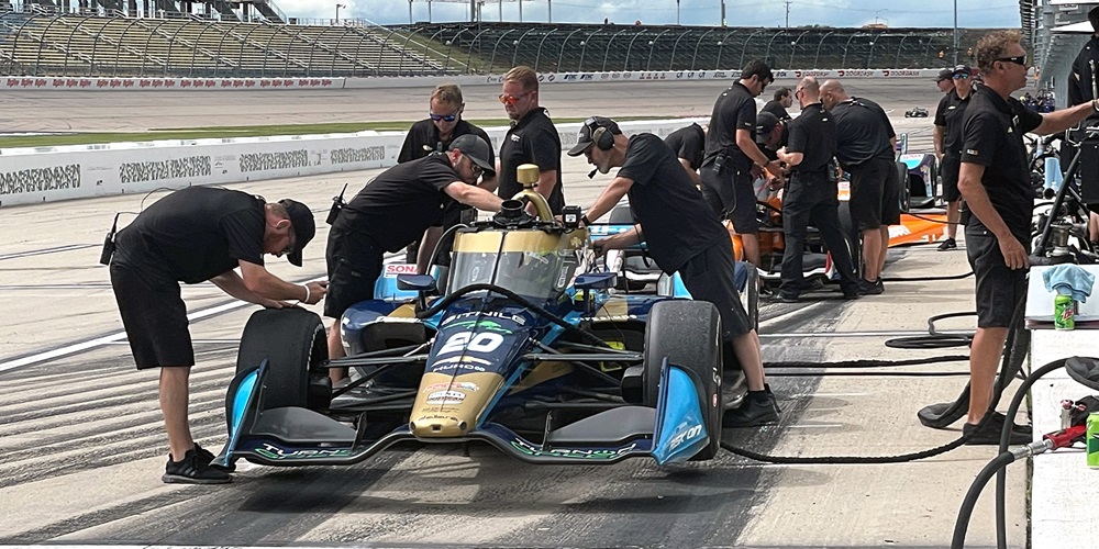 Conor Daly in Pit at Iowa