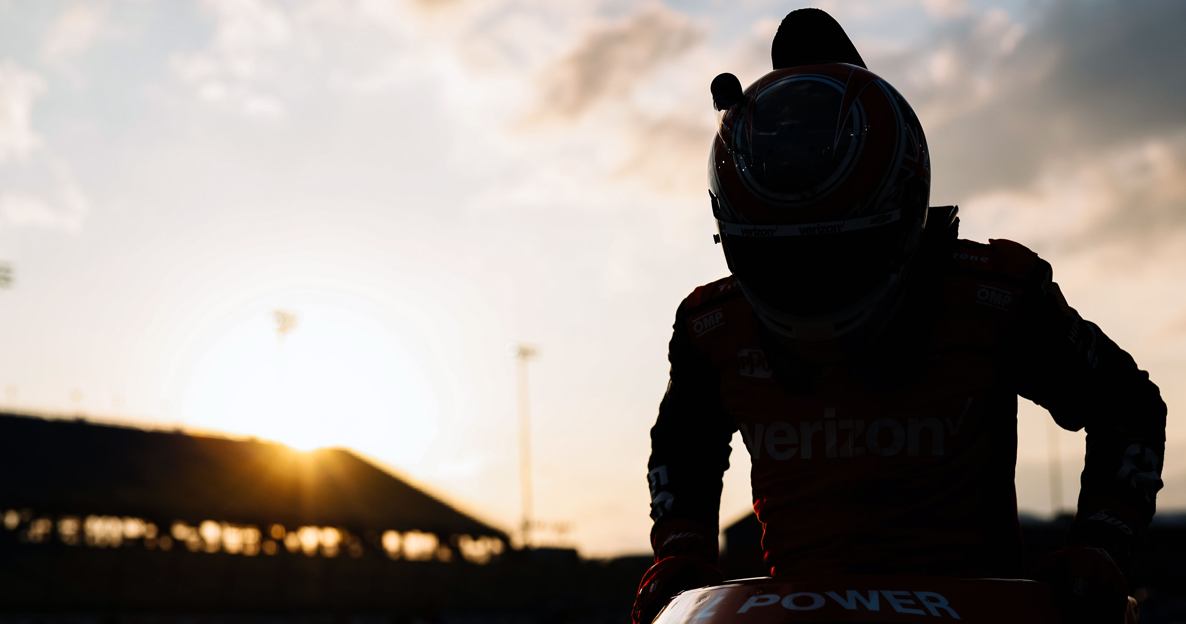 Will Power exits his car at Iowa Speedway